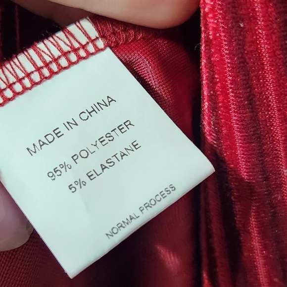 Red True Wrap Ribbed Midi Christmas Holiday Dress Size Medium EUC - Picture 6 of 6